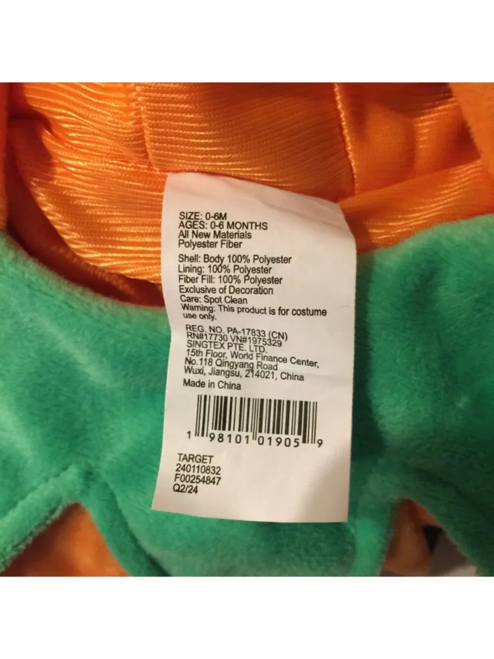 HYDE & EEK! Boutique Infant 0-6 Months Hooded Plush Pumpkin Jack-o-Lantern Costu